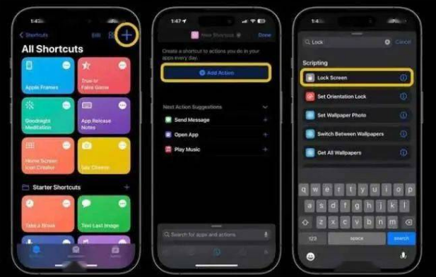 天祝苹果14锁屏维修店分享iPhone14升级iOS16.4后如何创建锁屏快捷方式 